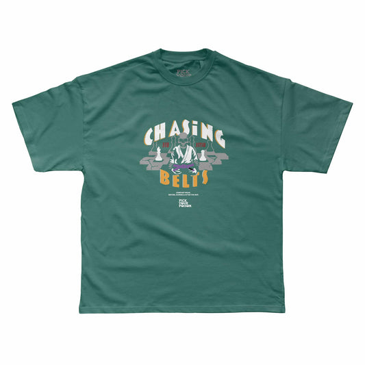 Chasing Belts Green Tee