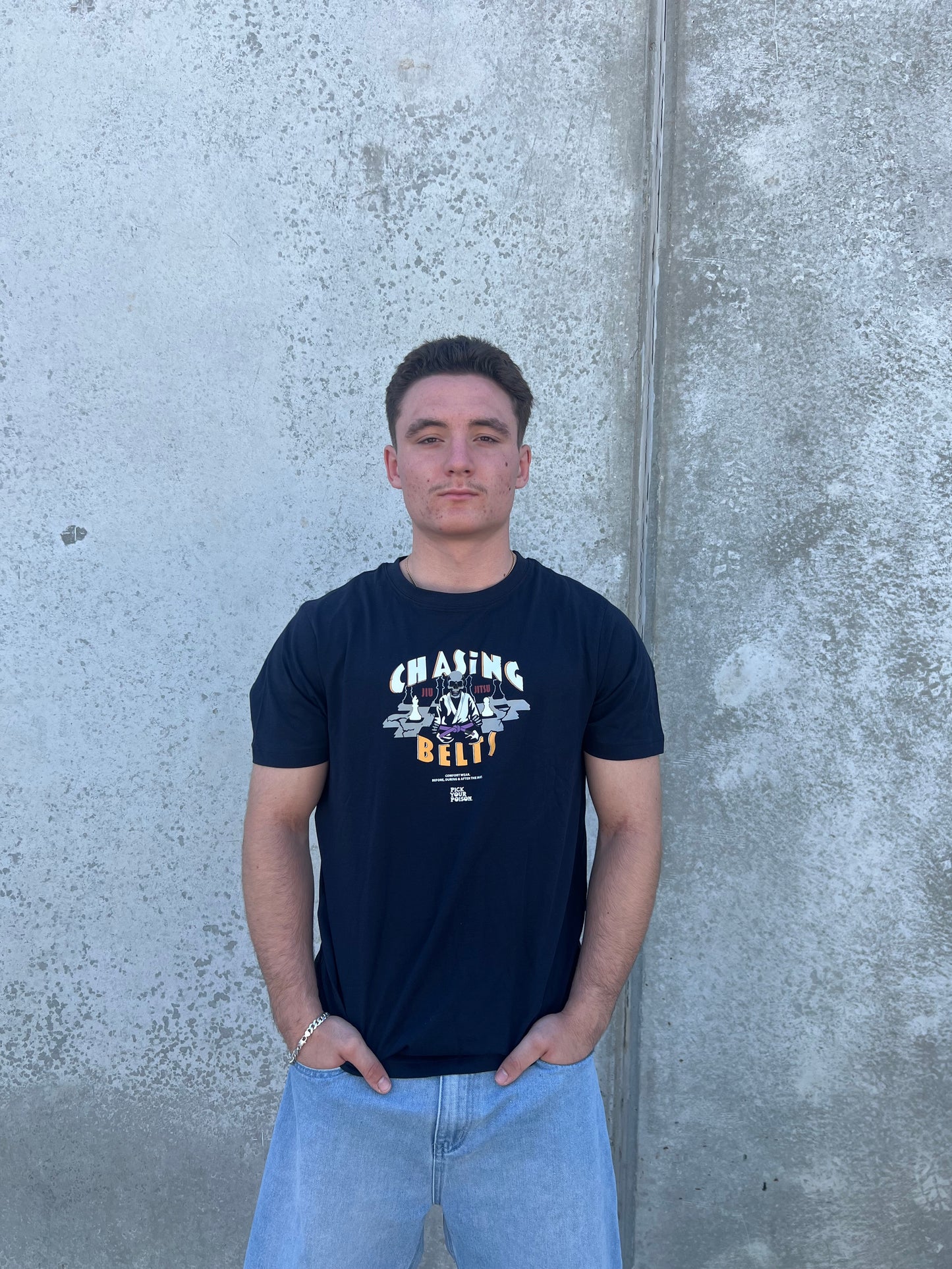 Chasing Belts Navy Tee