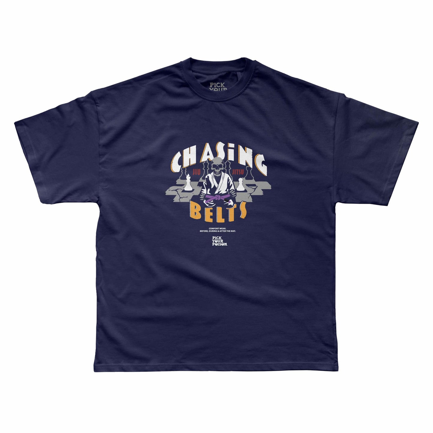 Chasing Belts Navy Tee