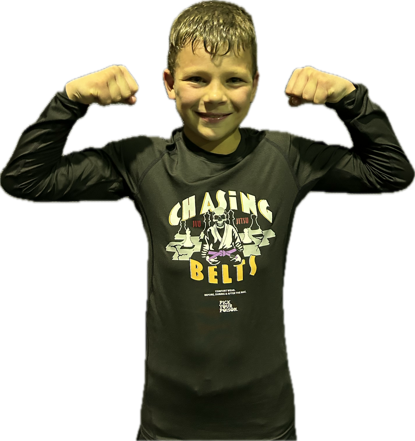 Kids Chasing Belts Rashguard
